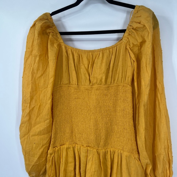 Astr The Label Twist Bust Long Sleeve Midi Dress in Mustard - Picture 7 of 8